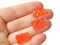 5 20mm Red Gummy Bear Charms Resin Pendants with Platinum Colored Loops Jewelry Making Beading Supplies Loose Candy Charms
